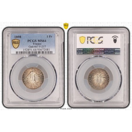 1 Franc Semeuse - 1898 - MS64