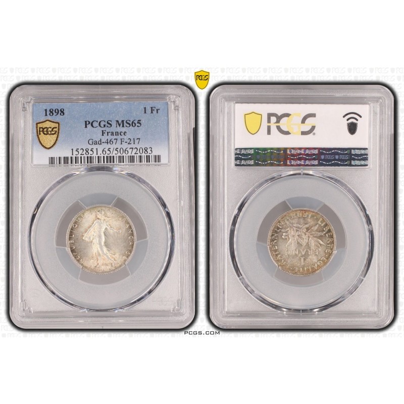 1 Franc Semeuse - 1898 - MS65