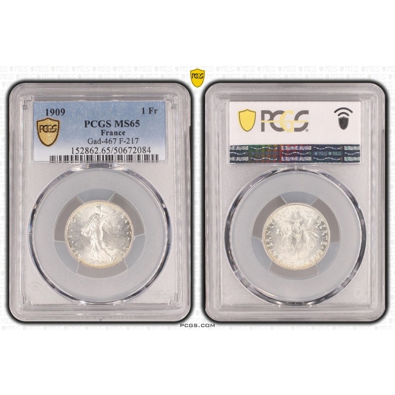 1 Franc Semeuse - 1909 - MS65