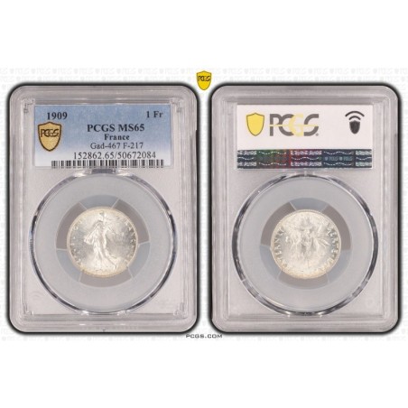 1 Franc Semeuse - 1909 - MS65