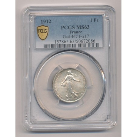 1 Franc Semeuse - 1912 - MS63