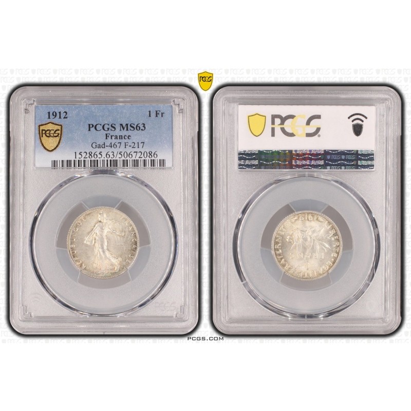 1 Franc Semeuse - 1912 - MS63