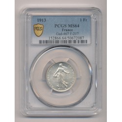 1 Franc Semeuse - 1913 - MS64