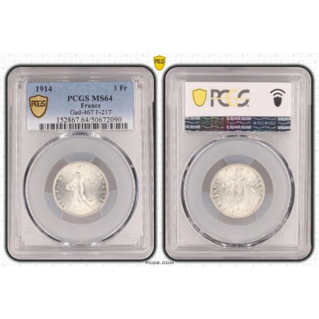 1 Franc Semeuse - 1914 - MS64