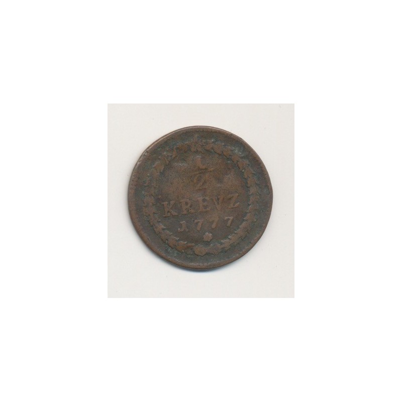 Allemagne - Pfalz Sulzbach - 1/2 Kreuzer - 1777