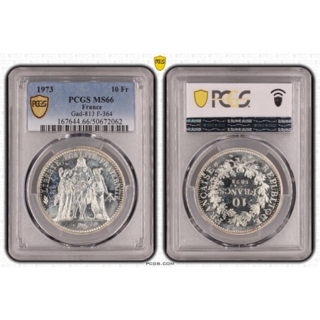 10 Francs hercule - 1973 - MS66
