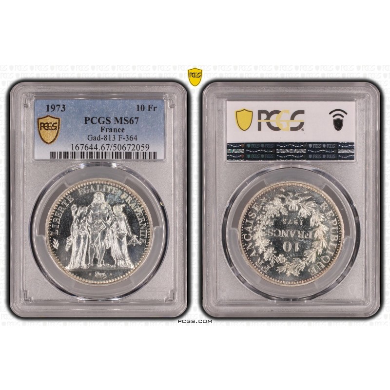 10 Francs hercule - 1973 - MS67