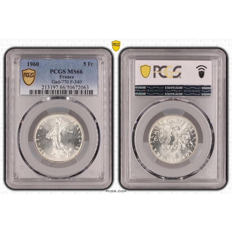 5 Francs Semeuse - 1960 - MS66
