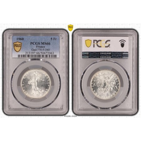 5 Francs Semeuse - 1960 - MS66