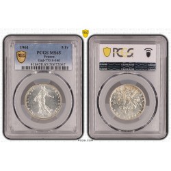 5 Francs Semeuse - 1961 - MS65 2