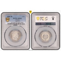 1 Franc Louis Philippe I - 1845 W Lille - MS62 2