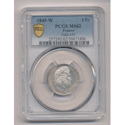 1 Franc Louis Philippe I - 1845 W Lille - MS62