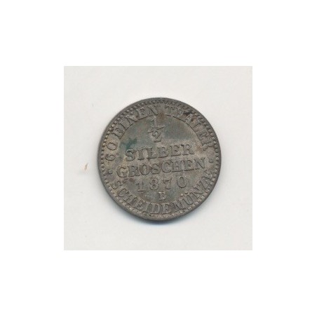 Allemagne - Prusse - 1/2 Silber groschen - 1870 B