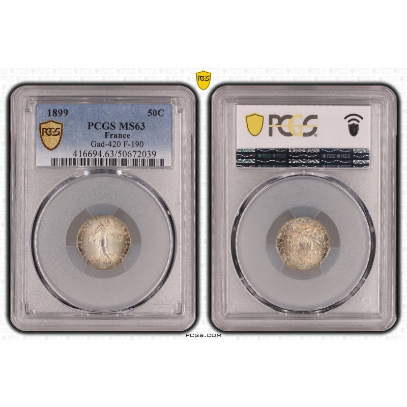 50 Centimes Semeuse - 1899 - MS63