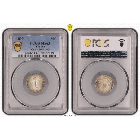 50 Centimes Semeuse - 1899 - MS63