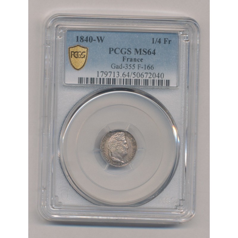 1/4 Franc Louis philippe I - 1840 W Lille - MS64