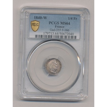 1/4 Franc Louis philippe I - 1840 W Lille - MS64