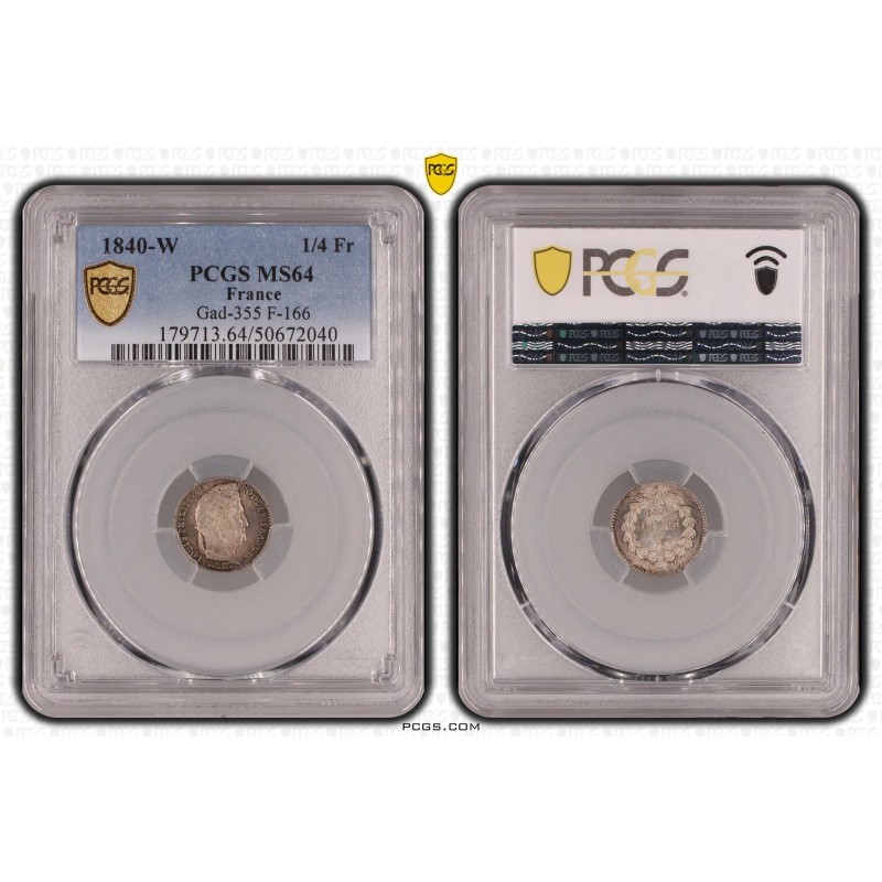 1/4 Franc Louis philippe I - 1840 W Lille - MS64