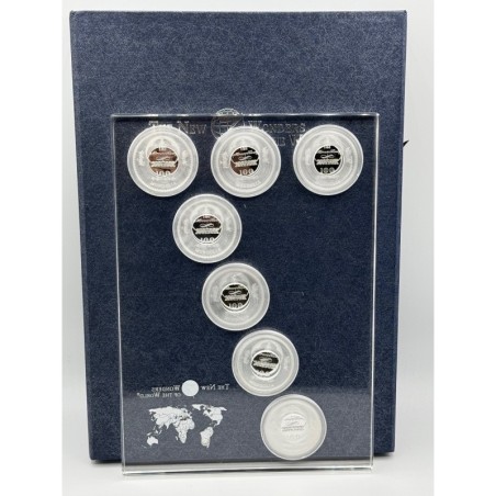 Mongolie - Coffret 7 Monnaies - 2008 - 7 Merveilles du monde - cuivre argenté