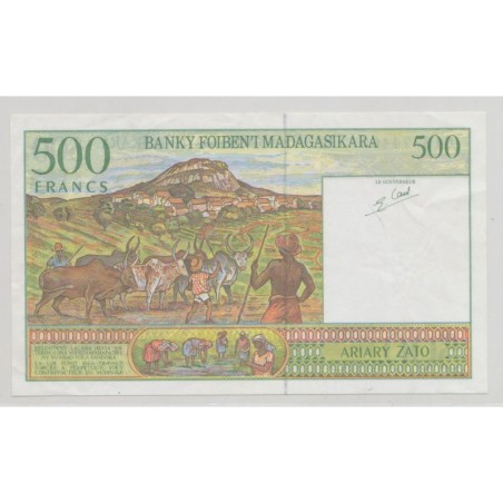 Madagascar - 500 Francs-100 Ariary - ND 1974 - sign5 - TTB+