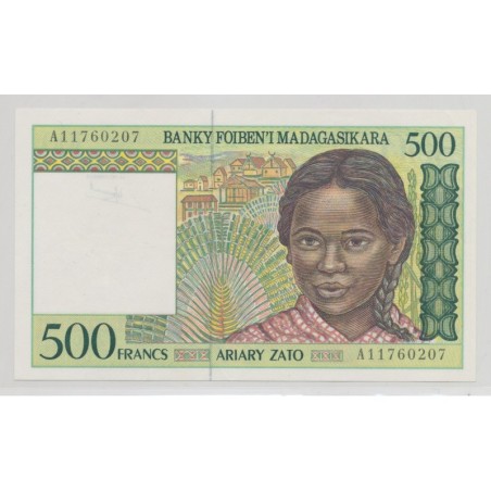 Madagascar - 500 Francs-100 Ariary - ND 1974 - sign4 - Neuf