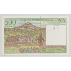 Madagascar - 500 Francs-100 Ariary - ND 1974 - sign4 - Neuf 2