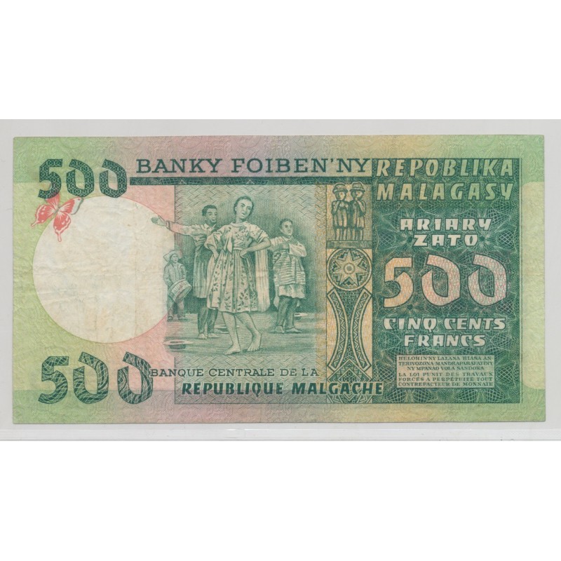 Madagascar - 500 Francs-100 Ariary - ND 1974-1975 - TTB