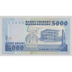 Madagascar - 5000 Francs-1000 Ariary - ND 1988-1994 - SUP 2