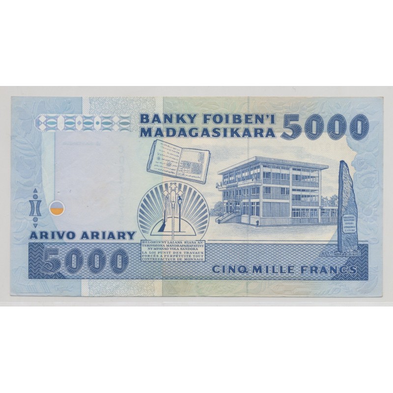 Madagascar - 5000 Francs-1000 Ariary - ND 1988-1994 - SUP