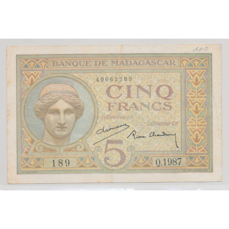 Madagascar - 5 Francs - TTB+