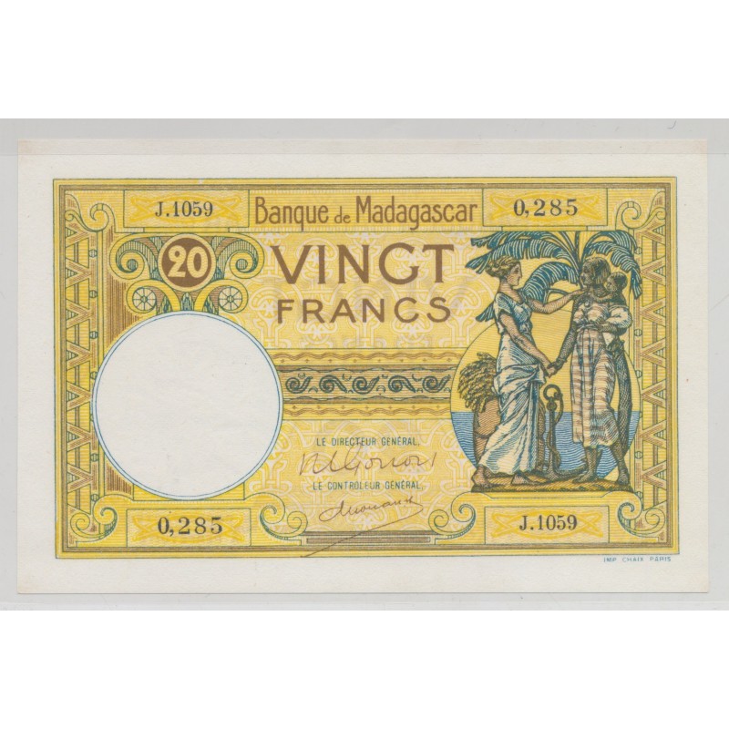 Madagascar - 20 Francs - 1937-47 - Neuf