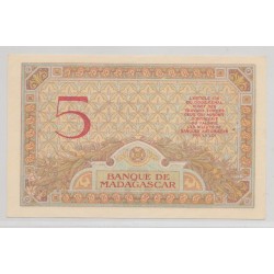 Madagascar - 5 Francs - 1937-1947 - SUP 2