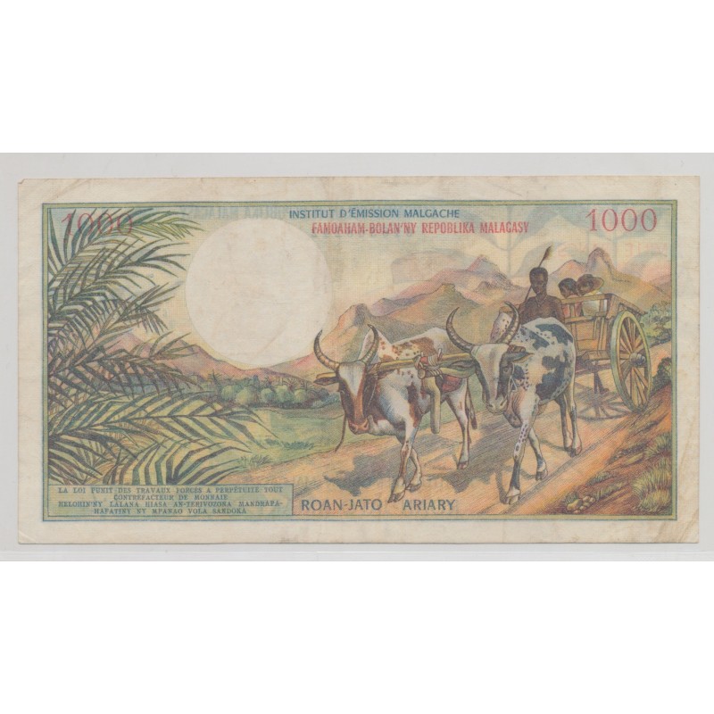 Madagascar - 1000 Francs-200 Ariary - ND 1966 - TTB