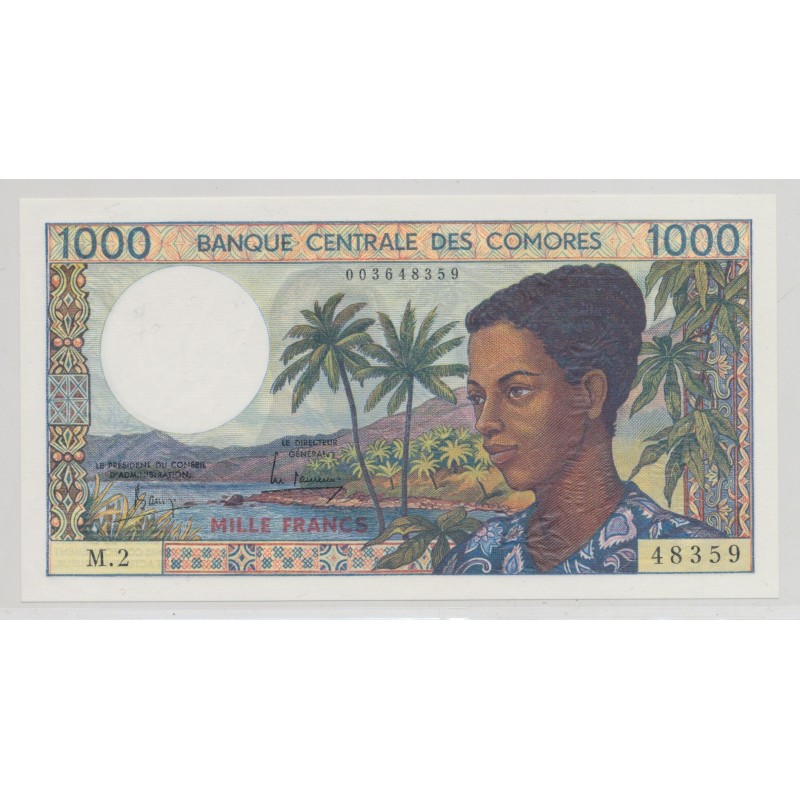 Comores - 1000 Francs - ND 1976 - Neuf