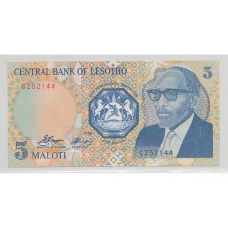Lesotho - 5 Maloti - 1989 - Neuf