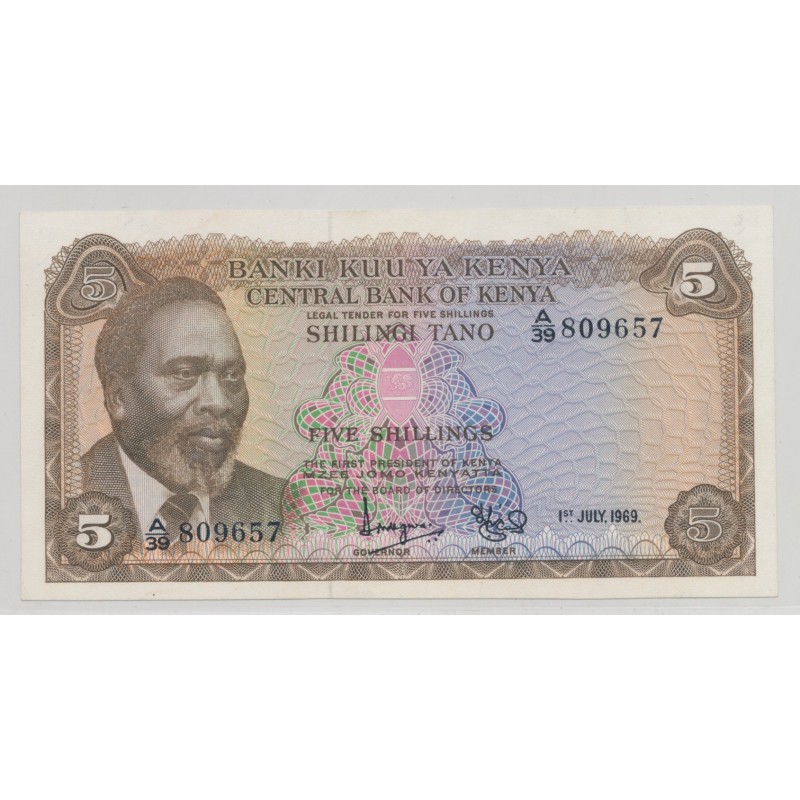 Kenya - 5 Shillings 1969 - Neuf