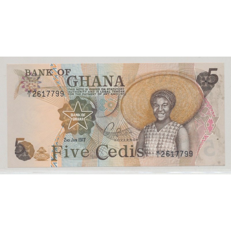 Ghana - 5 cedis - 2.01.1977 - NEUF