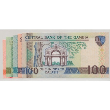 Gambie - Série 5 Billets - 5,10,25,50,100 Dalasis - Neuf