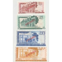 Gibraltar - Série 4 Billets - 1975 Spécimen - 1,5,10,20 Pounds - Neuf 2