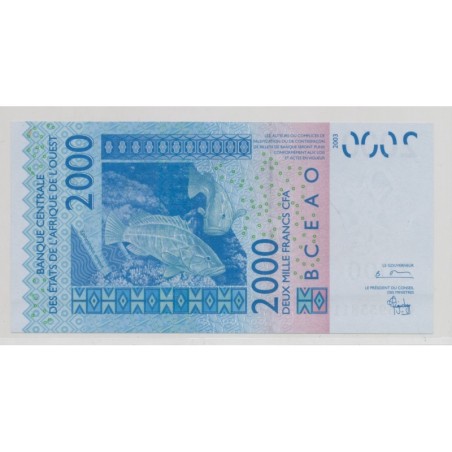 Afrique de l'ouest - 2000 Francs 2003 - K Sénégal - Neuf