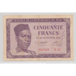 Mali - 50 Francs - 22.09.1960 - TTB