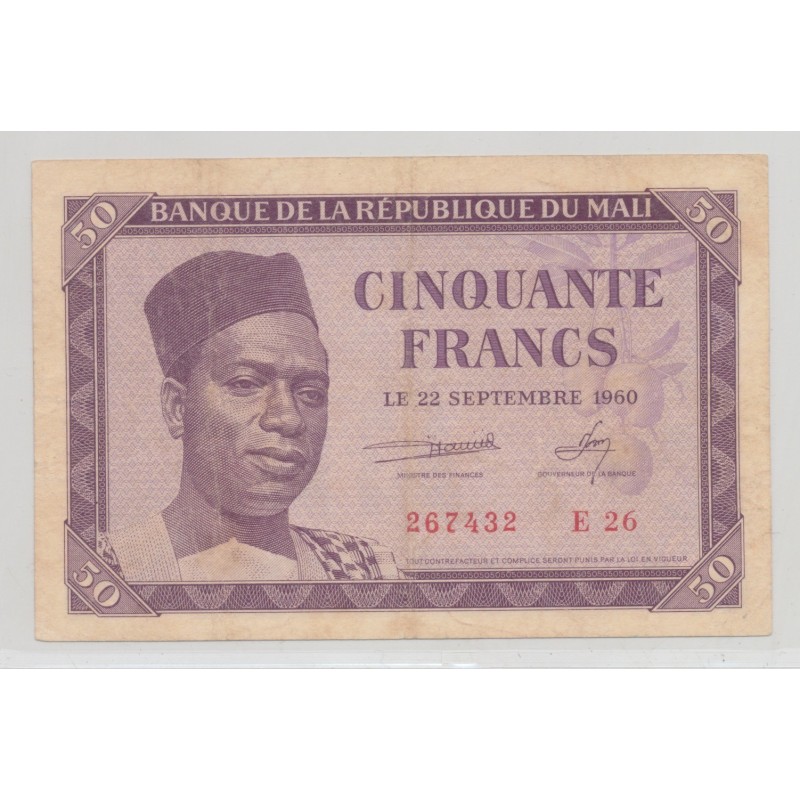 Mali - 50 Francs - 22.09.1960 - TTB