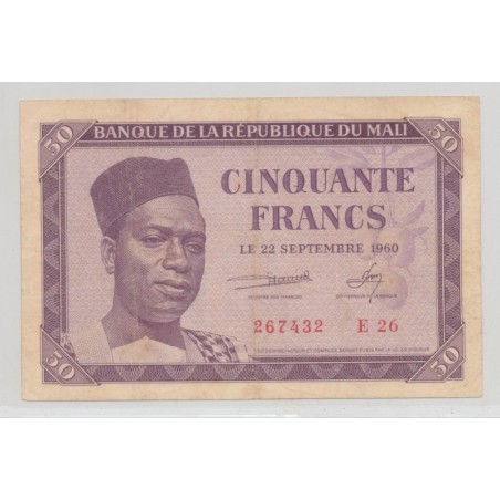 Mali - 50 Francs - 22.09.1960 - TTB