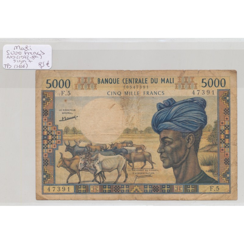 Mali - 5000 Francs - ND 1972-84 - TB