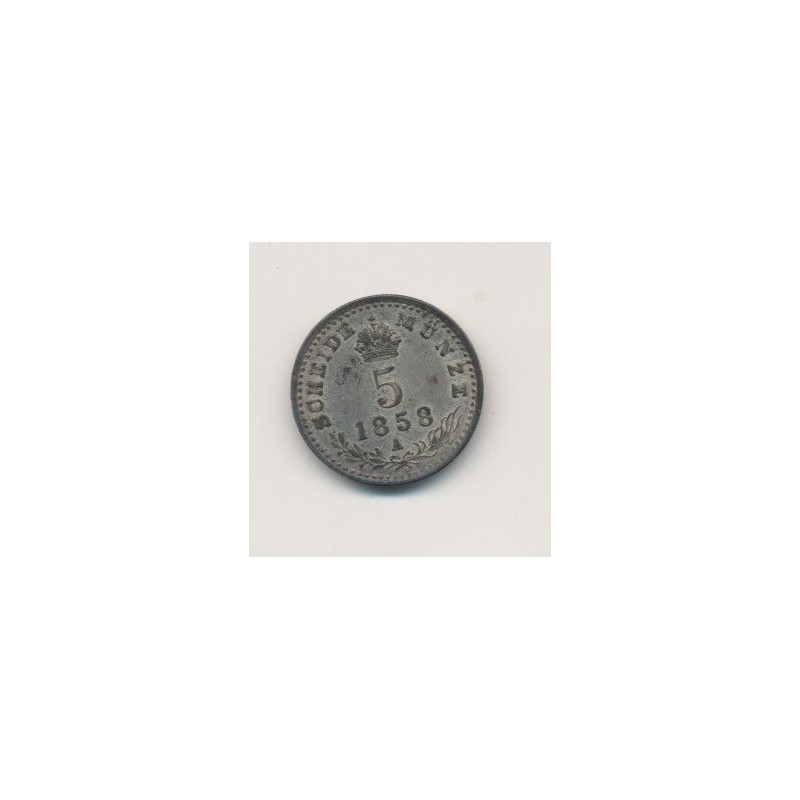 Autriche - 5 Kreuzer - 1858 A