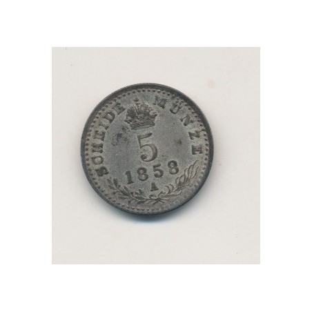 Autriche - 5 Kreuzer - 1858 A