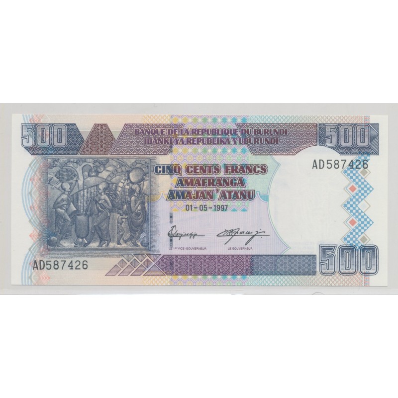 Burundi - 500 Francs - 1.05.1997 - Neuf