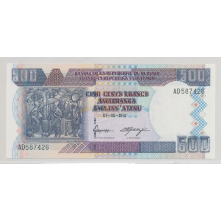 Burundi - 500 Francs - 1.05.1997 - Neuf