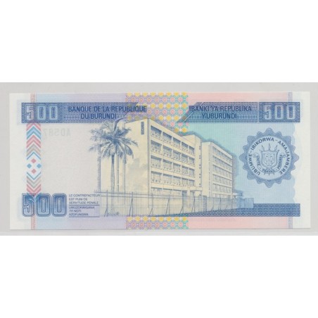 Burundi - 500 Francs - 1.05.1997 - Neuf