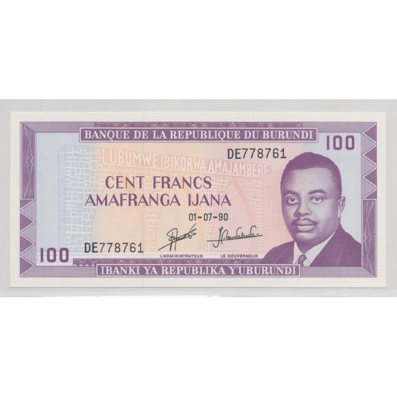 Burundi - 100 Francs - 1.07.1990 - Neuf
